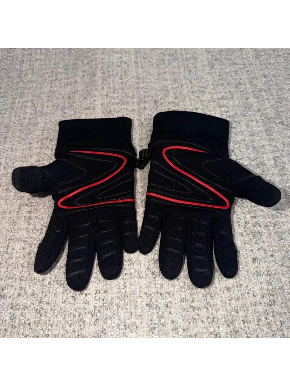 Head Kids Medium Black Red Winter Sport Gloves Grip Palm Outdoor Cold Weather